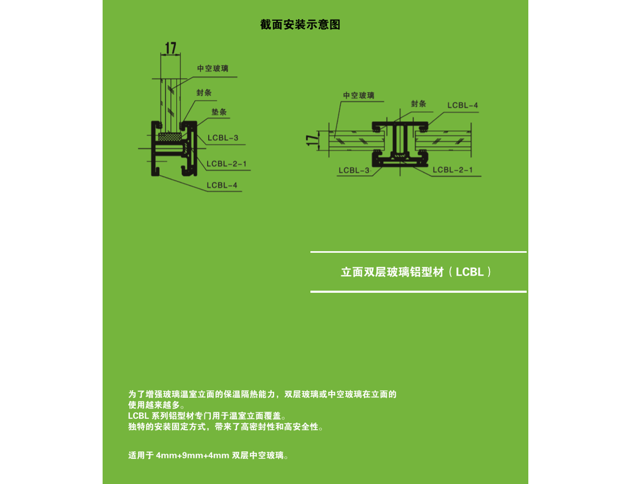 立面雙層玻璃鋁型材（LCBL）（北京華農） 照片